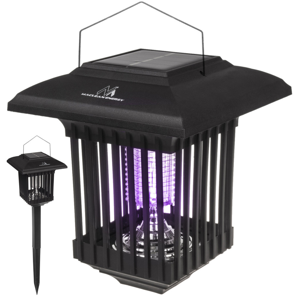 Solarna lampa owadobójcza LED Maclean, IP44, LED/UV, akumulator 2*AA Ni-MH 200 mAh, solar 2V DC  MCE448