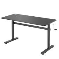 Biurko ręczna regulacja wys  Ergo Office, max 40 kg, max wys 117cm, z blatem do pracy stojąco siedzącej, ER-401 B