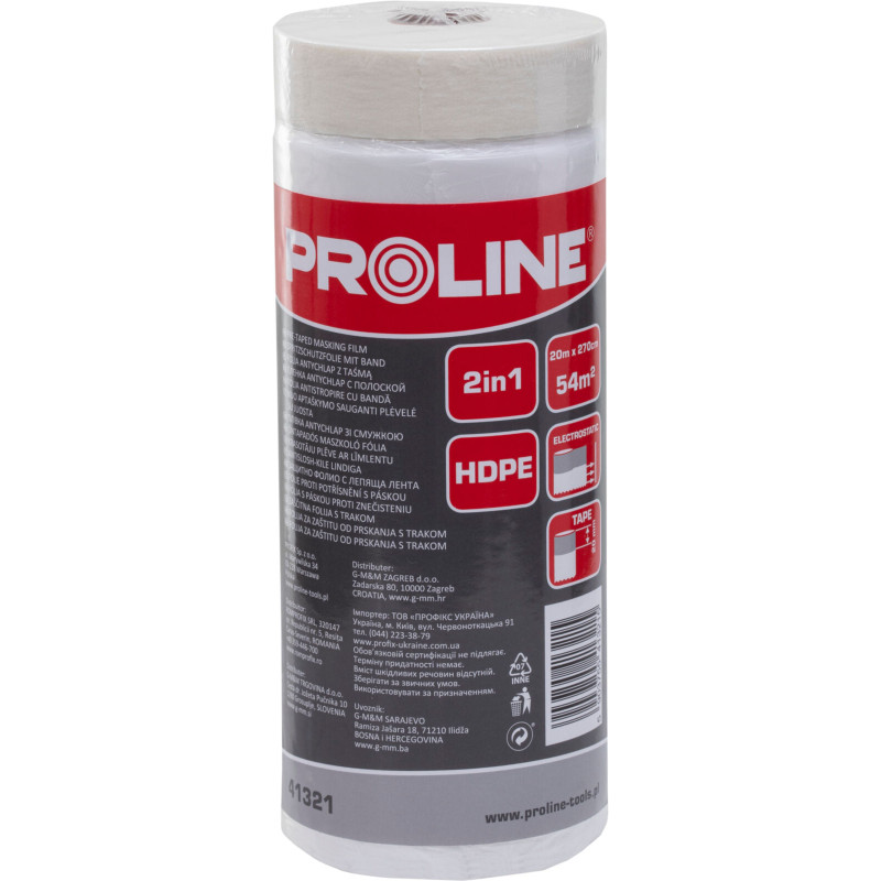 Ark med maskeringstejp för målning, 33 m x 110 cm, Proline