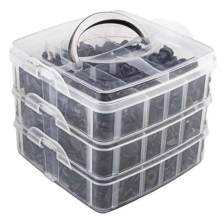 Säkerhetsnålar klämmor bilset 620 st. amio-02831