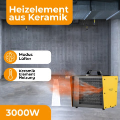 AD 7740 Keramisk värmefläkt 3000w