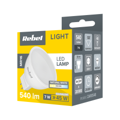LED-lampa Rebel 7W, MR16 4000K, 230V | HandlaSmidigt.se