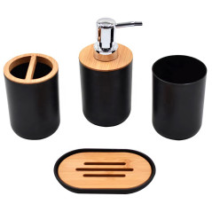 AG740B Badrumssats 6 delar svart