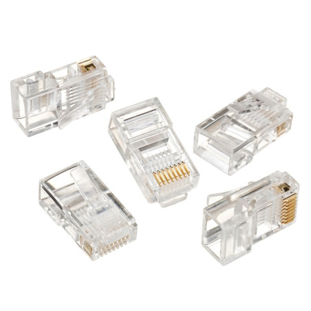 MCTV-663 RJ45-kontakt 8P8C 5e-kabel Maclean 100 stycken
