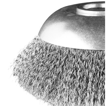 Stålborst för bensinklippare 150 x 25,4 mm, mjuk, vågiga trådar