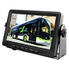 Bilinspelare med 7-tums LCD-skärm AHD med stöd för 4 trådlösa kameror 12V 24V.
