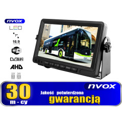 Bilinspelare med 7-tums LCD-skärm AHD med stöd för 4 trådlösa kameror 12V 24V.