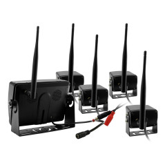 Bilinspelare med 7-tums LCD-skärm AHD med stöd för 4 trådlösa kameror 12V 24V.