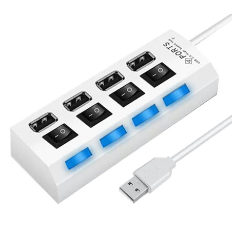 AK228C Hub 4xusb aktiv vit | HandlaSmidigt.se