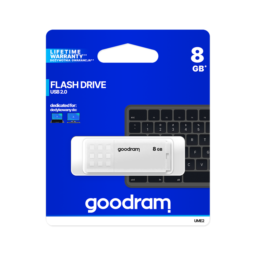 Pendrive Goodram USB 2.0 8GB vit Pendrive Goodram USB 2.0 8GB vit