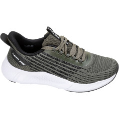 Halvskor i 3D stickad tyg i grönt och svart, '43', Lahti