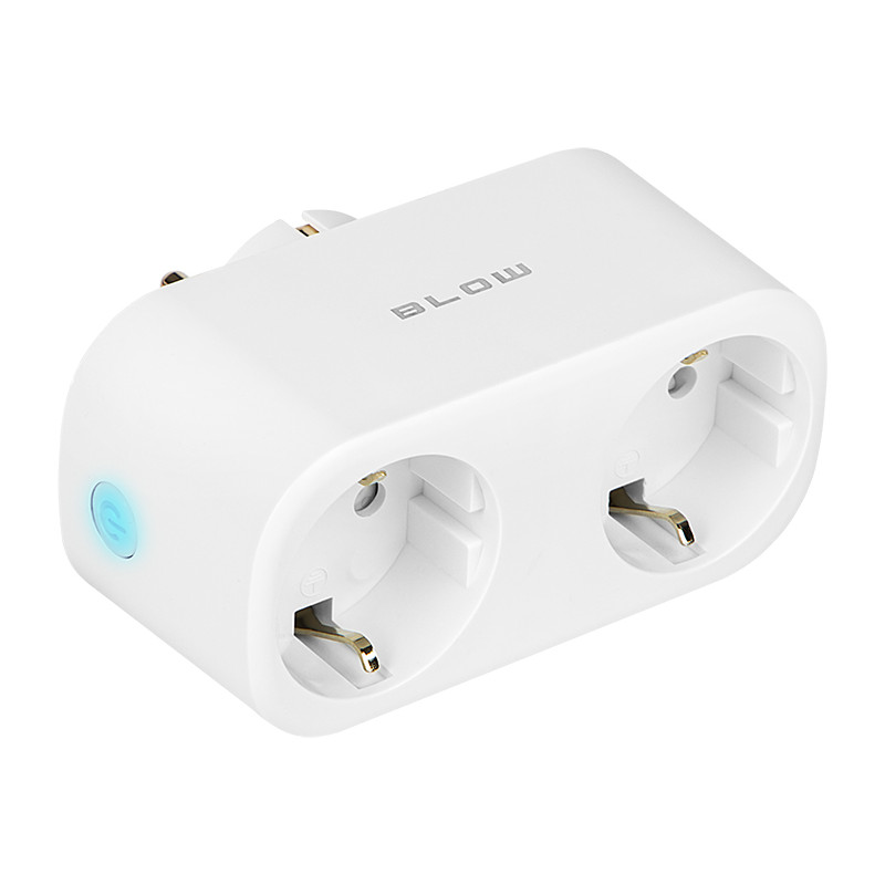 72-072- Smart dubbeluttag med WiFi-styrning Tuya vit