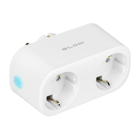 72-072- Smart dubbeluttag med WiFi-styrning Tuya vit