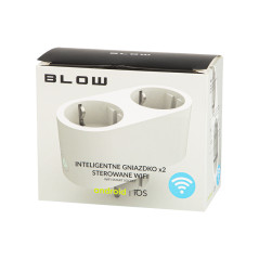 72-072- Smart dubbeluttag med WiFi-styrning Tuya vit