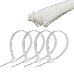 Kabelklämma 4,8 mm/30 cm vit Cabletech 50 st.