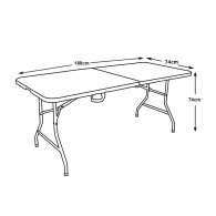 Catering/trädgårdsbord 180cm GreenBlue, 180x75x74cm, HDPE, max. 200kg, GB370