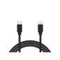 66-156- USB-C till USB-C 2.0 1,5m svart fläta