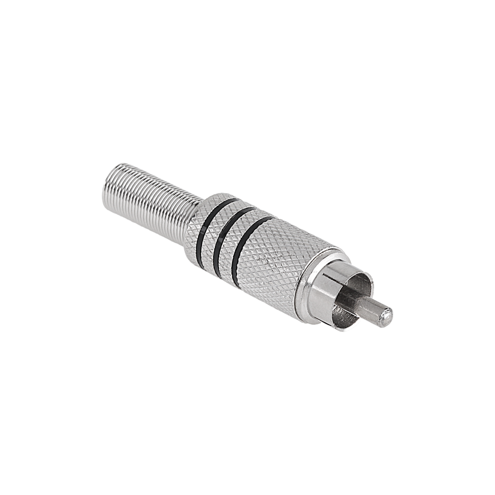 Wtyk RCA nikiel trzy paski Cabletech Wtyk RCA nikiel trzy paski Cabletech