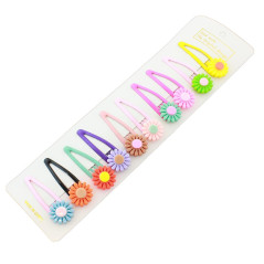 AG264F Hårklämmor set 10st blommor