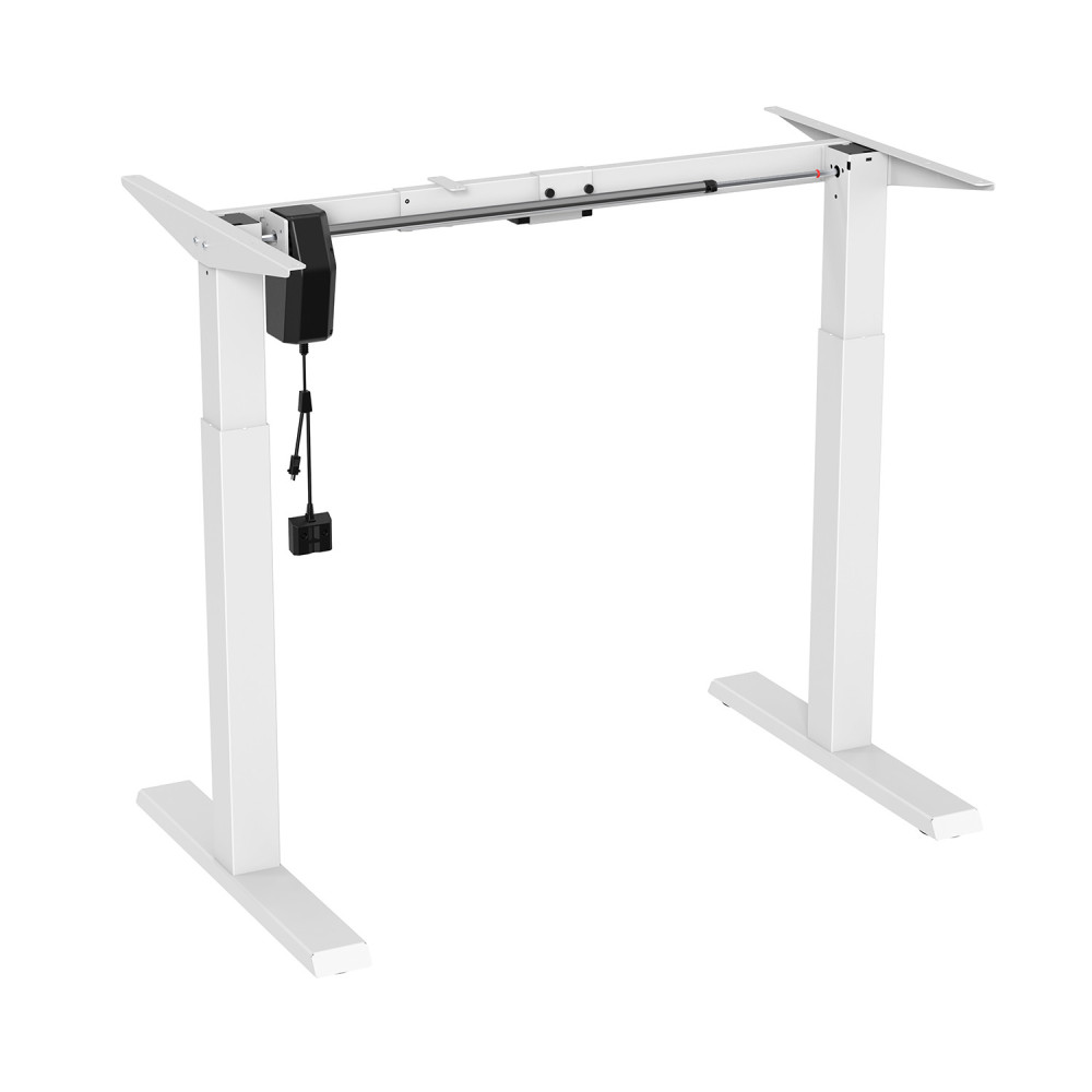Skrivbord med elektrisk höjdjustering Ergo Office, max höjd 123cm, max - 70 kg, utan arbetsyta för stående/sittande arbete, vit,