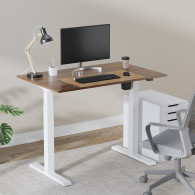 Skrivbord med elektrisk höjdjustering Ergo Office, max höjd 123cm, max - 70 kg, utan arbetsyta för stående/sittande arbete, vit,