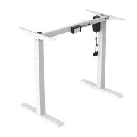 Skrivbord med elektrisk höjdjustering Ergo Office, max höjd 123cm, max - 70 kg, utan arbetsyta för stående/sittande arbete, vit,