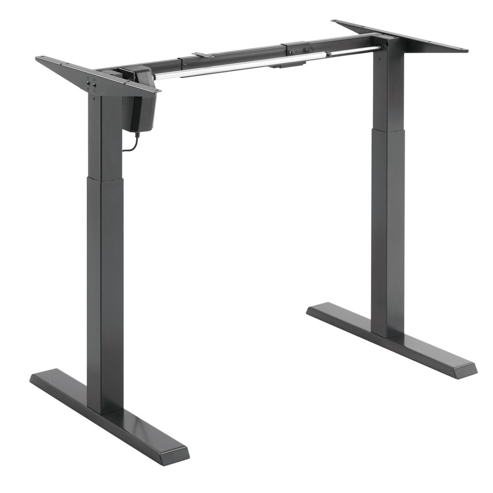 Elektriskt höj- och sänkbart skrivbord Ergo Office, grått, max höjd 123 cm, 80 kg - utan skiva, för stående och sittande arbete,
