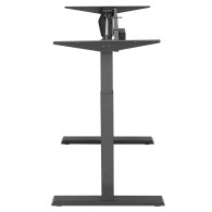 Elektriskt höj- och sänkbart skrivbord Ergo Office, grått, max höjd 123 cm, 80 kg - utan skiva, för stående och sittande arbete,