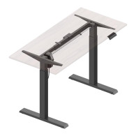 Elektriskt höj- och sänkbart skrivbord Ergo Office, grått, max höjd 123 cm, 80 kg - utan skiva, för stående och sittande arbete,