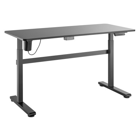 Skrivbord Ergo Office, elektriskt, höjdjusterbart, grått, max höjd 118 cm, 50 kg - med skiva för stående/sittande arbete, ER-434