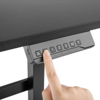 Skrivbord Ergo Office, elektriskt, höjdjusterbart, grått, max höjd 118 cm, 50 kg - med skiva för stående/sittande arbete, ER-434