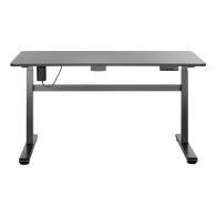 Skrivbord Ergo Office, elektriskt, höjdjusterbart, grått, max höjd 118 cm, 50 kg - med skiva för stående/sittande arbete, ER-434