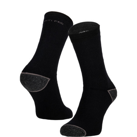 L3090243 Strumpor av medeltjocklek, svart-grå, storlek 43-46, 3 par