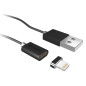 Magnetisk kabel TRACER USB 2.0 iPhone AM - lightning 1,0m svart