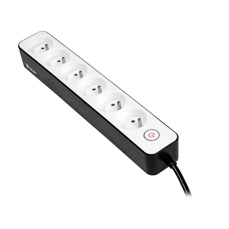 Strömförsörjningslist TRACER Zebra 1,5 m (6 uttag)