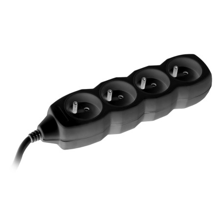 Förlängningssladd TRACER PowerCord 3,0m (4 uttag, svart)