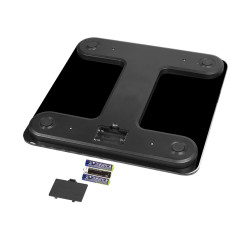 Badrumsvåg LAFE WLS003.0 med prickanalys i svart