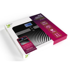 Badrumsvåg LAFE WLS003.0 med prickanalys i svart