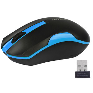 Mysz A4TECH V-TRACK G3-200N-1 Black+Blue WRLS