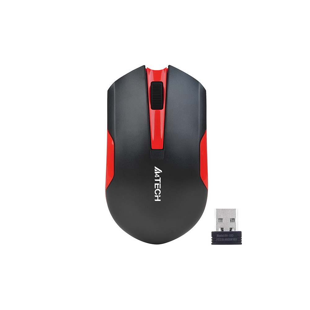 Mus A4TECH V-TRACK G3-200N-1 Svart+Röd TRÅDLÖS