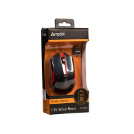 Mus A4TECH V-TRACK G3-200N-1 Svart+Röd TRÅDLÖS