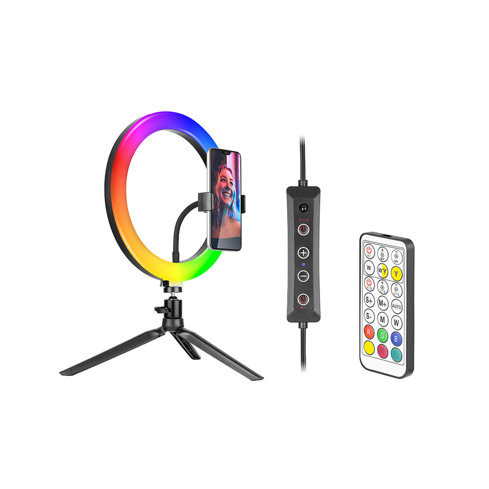 Ringlampa TRACER RGB RING 26 cm med stativ