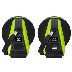 Ficklampa TRACER strålkastare 3600mAh Grön med powerbank