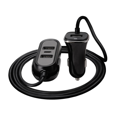 Bil laddare TRACER 12-24V MULTICHARGE 3xUSB 7,2A + PD 18W