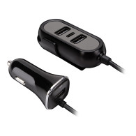 Ładowarka samochodowa TRACER 12-24V MULTICHARGE 3xUSB 7,2A + PD 18W