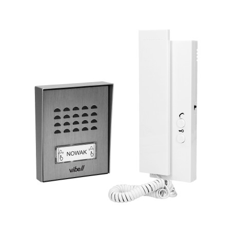 Porttelefon för en familj, 2-trådig, ytmontage, SAGITTA