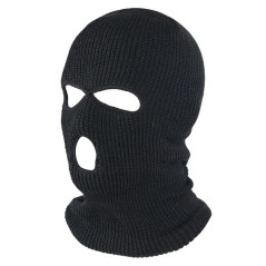 BQ42D Balaclava ansiktsmask med 3 hål svart