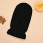 BQ42D Balaclava ansiktsmask med 3 hål svart