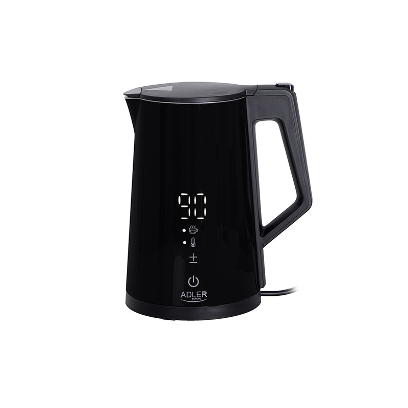 AD 1345 svart metallvattenkokare med justerbar temperatur 1,7 liter strix