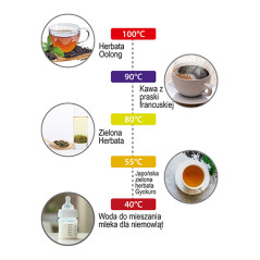 AD 1345 svart metallvattenkokare med justerbar temperatur 1,7 liter strix